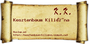 Kesztenbaum Kiliána névjegykártya